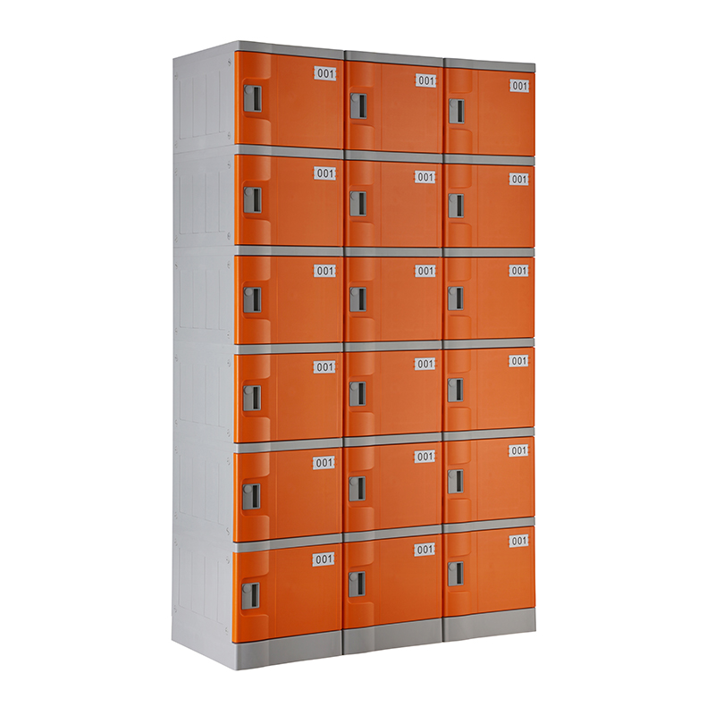 Orange Six Tiers T-382E Plastic Locker