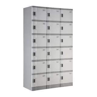 White Six Tiers T-382E Plastic Locker