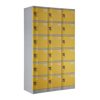 Yellow Six Tiers T-382E Plastic Locker