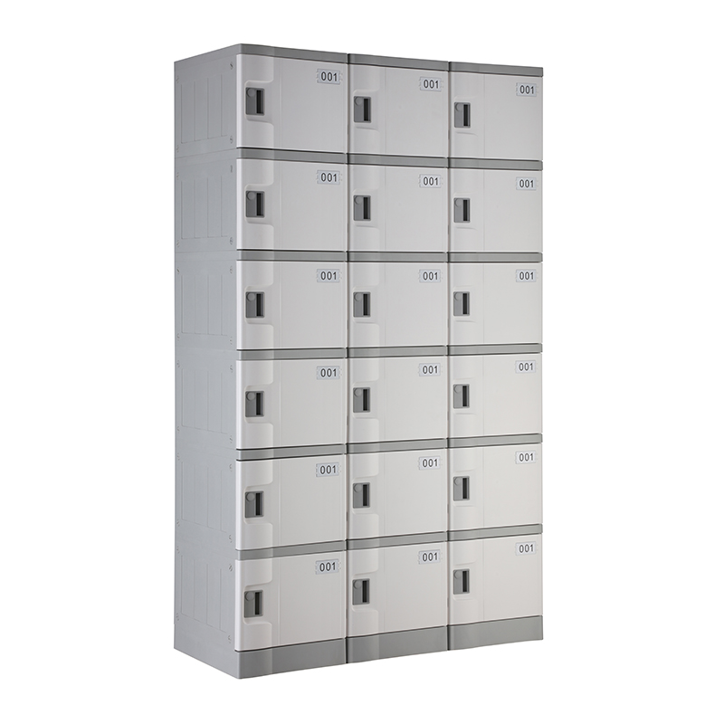 White Six Tiers T-382E Plastic Locker