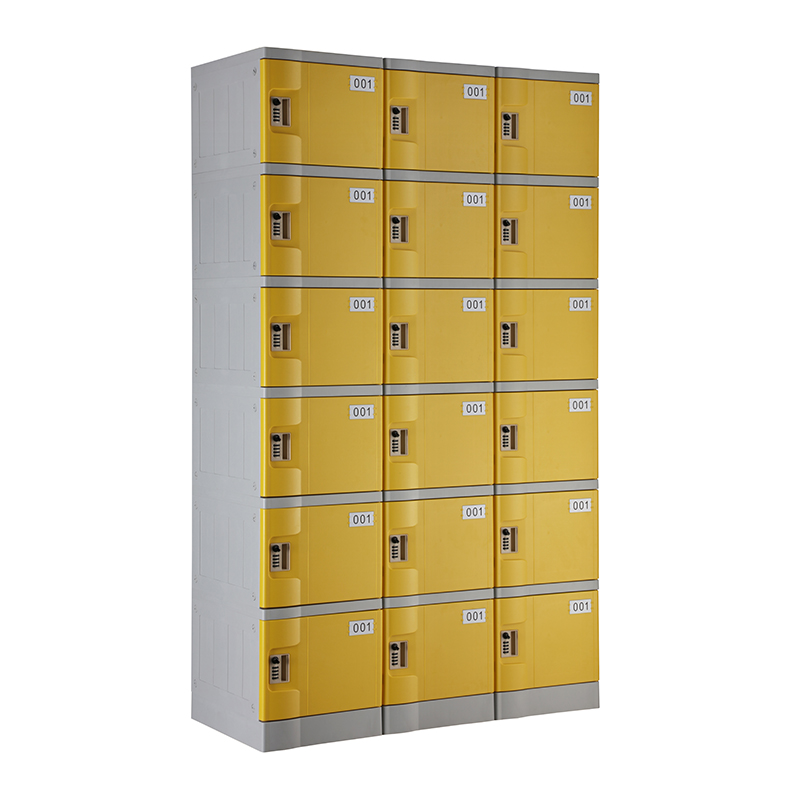 Yellow Six Tiers T-382E Plastic Locker