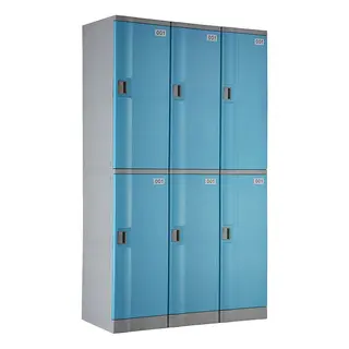 Light Blue T-382L Double Tiers Plastic Locker