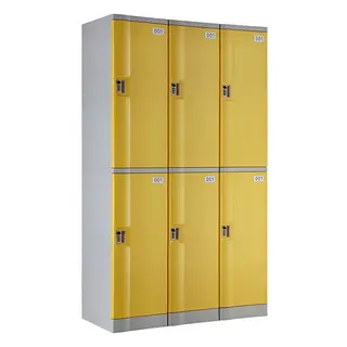 Yellow T-382L Double Tiers Plastic Locker