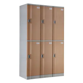 Coffee T-382L Double Tiers Plastic Locker