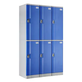 Navy Blue T-382L Double Tiers Plastic Locker