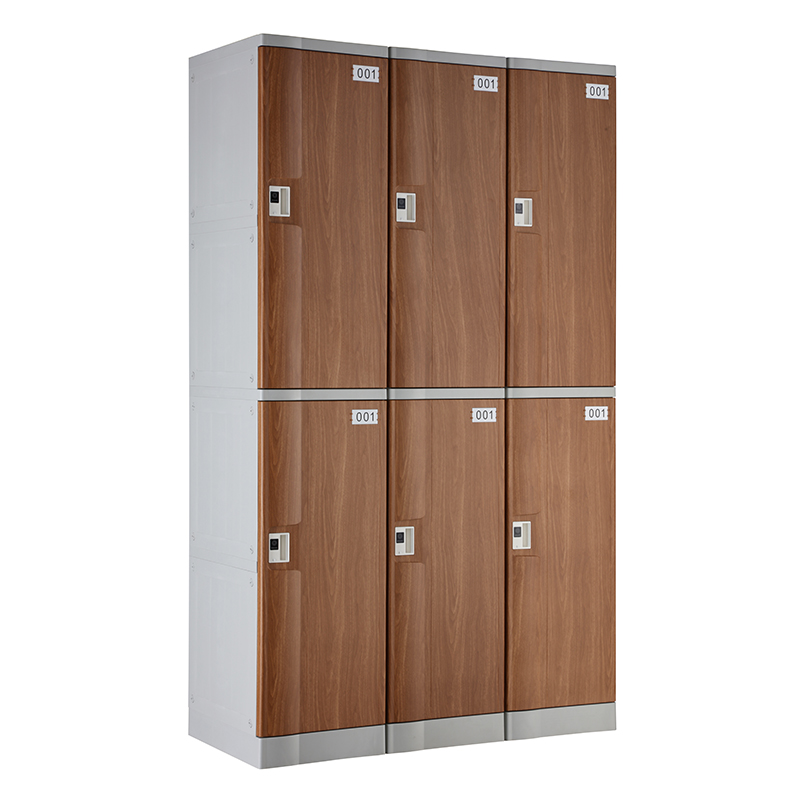 Wood Grain T-382L Double Tiers Plastic Locker