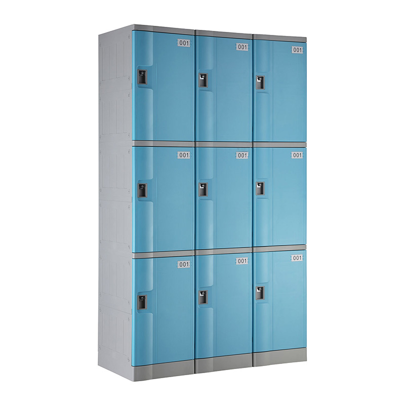 Light Blue T-382M Triple Tiers Plastic Locker
