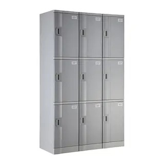 Gray T-382M Triple Tiers Plastic Locker