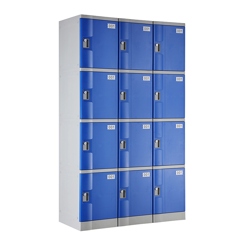 Navy Blue T-382S Four Tiers Plastic Locker