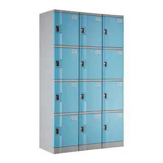 Light Blue T-382S Four Tiers Plastic Locker