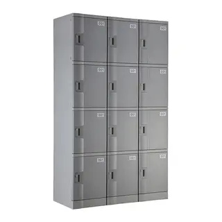 Gray T-382S Four Tiers Plastic Locker