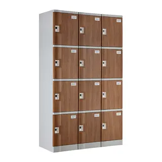 Wood Grain T-382S Four Tiers Plastic Locker