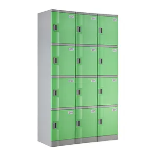Green T-382S Four Tiers Plastic Locker