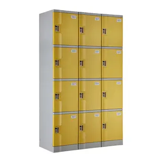 Yellow T-382S Four Tiers Plastic Locker