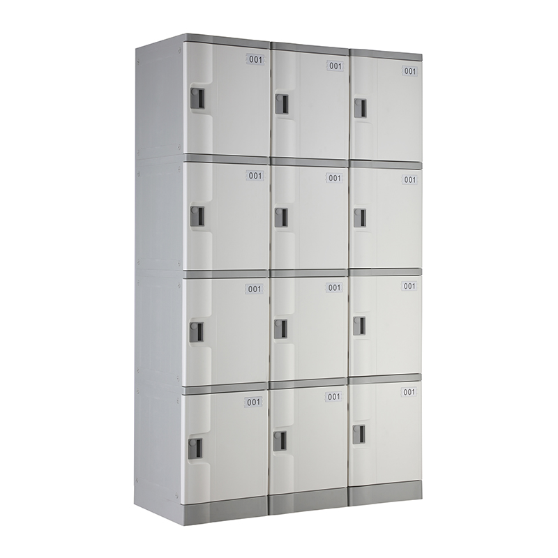 White T-382S Four Tiers Plastic Locker