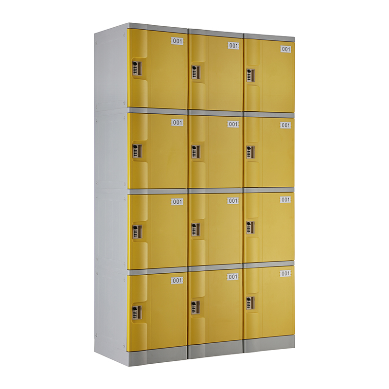 Yellow T-382S Four Tiers Plastic Locker