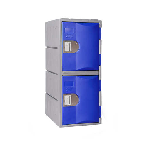 HDPE Locker T-H385L/2: 2 Tiers, 2 Doors, 910mm Height
