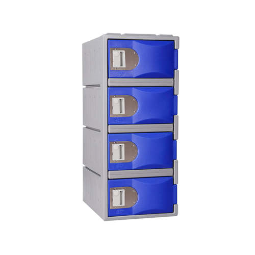 HDPE Locker T-H385L/4: 4 Tiers, 4 Doors, 910mm Height