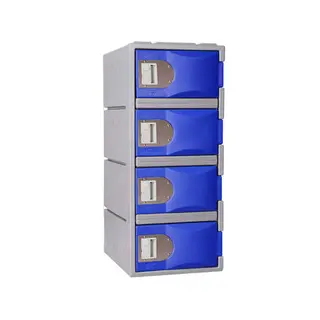 HDPE Locker T-H385L/4: 4 Tiers, 4 Doors, 910mm Height