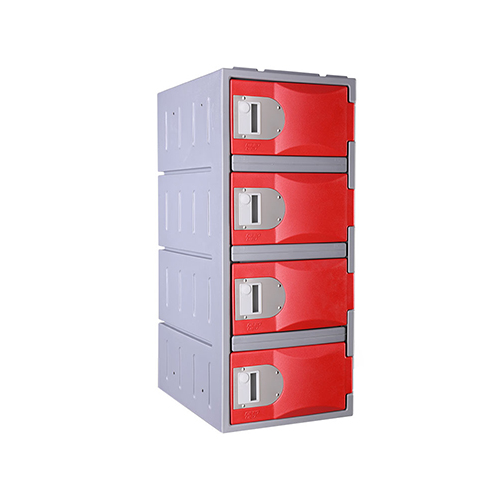 Heavy Duty Plastic Locker T-H385L/4: HD, Strong HDPE, 4 or 8 Doors