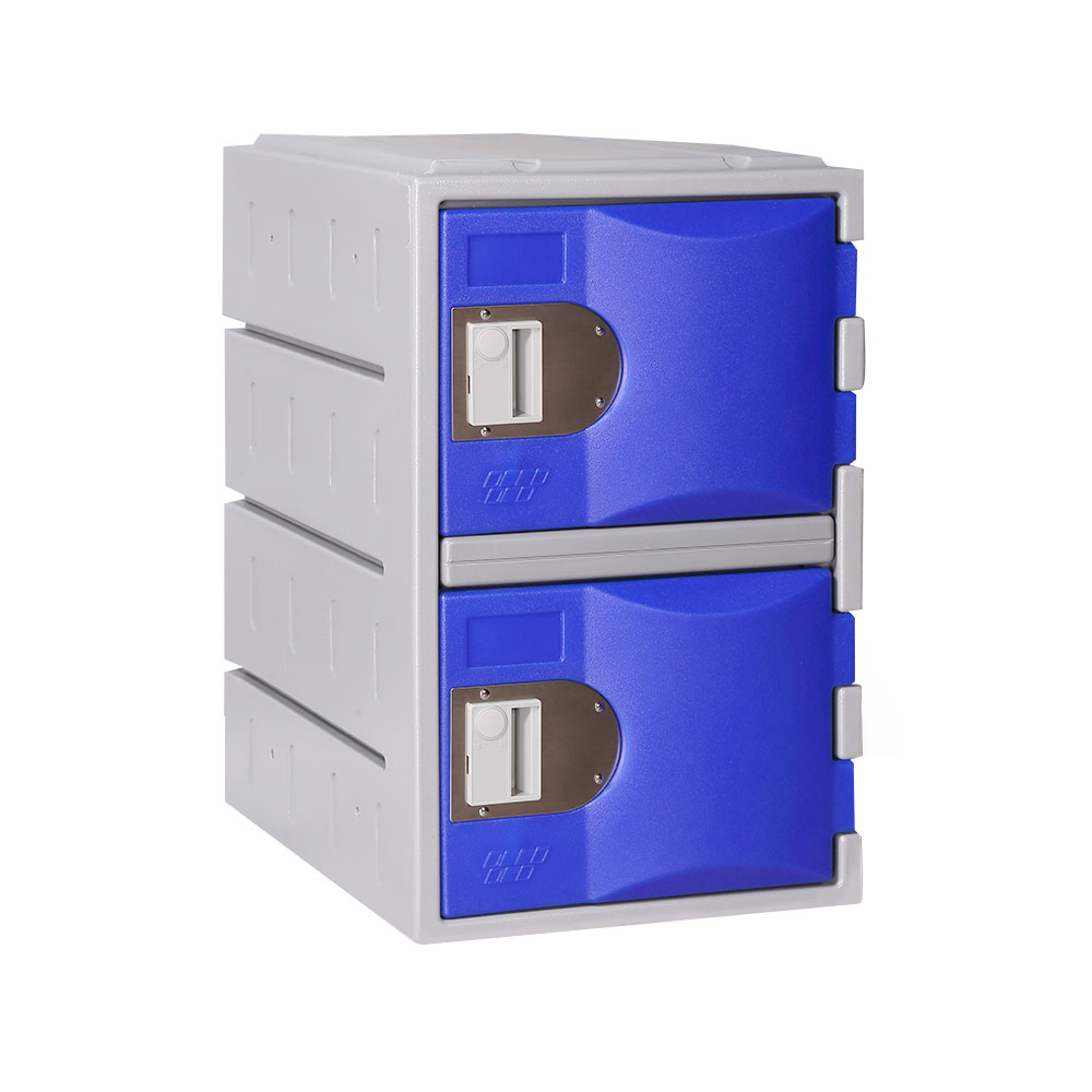 HDPE Plastic Locker T-H385M/2: 2 Tiers, 2 Doors, 610mm Height