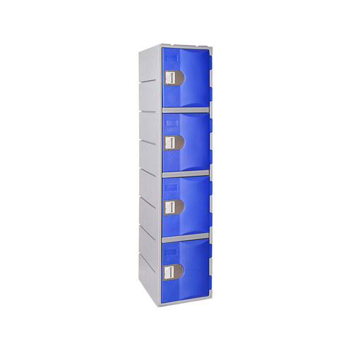 HDPE Plastic Locker T-H385XXL/4: 4 Tiers, 4 Doors, 1810mm Height