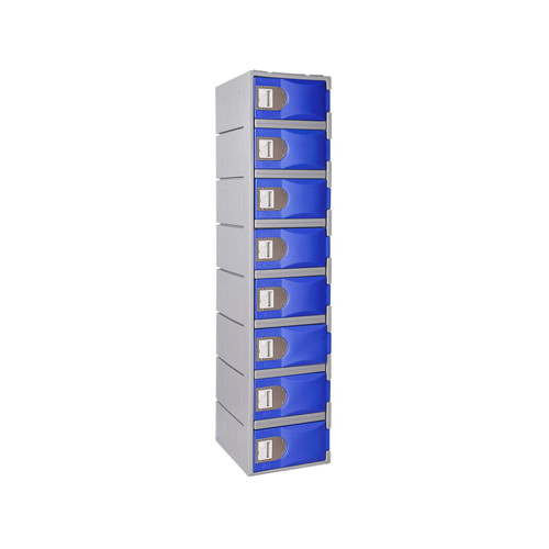 HDPE Plastic Locker T-H385XXL/8: 8 Tiers, 8 Doors, 1810mm Height