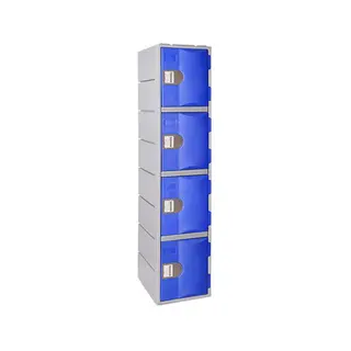 HDPE Plastic Locker T-H385XXL/4: 4 Tiers, 4 Doors, 1810mm Height
