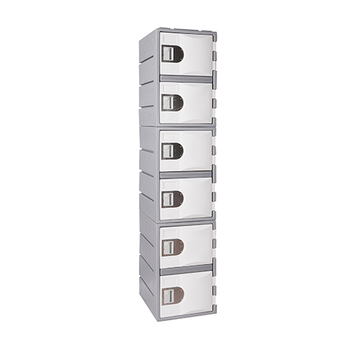Heavy Duty Plastic Locker T-H385XXL/6: HD, strong HDPE, 6 Doors