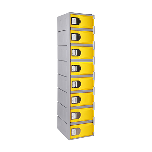 Heavy Duty Plastic Locker T-H385XXL/8: HD, strong HDPE, 8 Doors