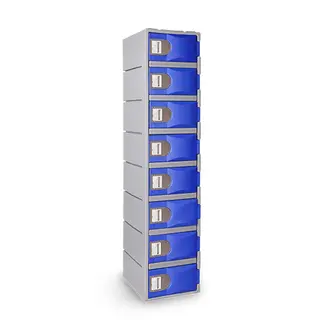 Heavy Duty Plastic Locker T-H385XXL/8: HD, strong HDPE, 8 Doors