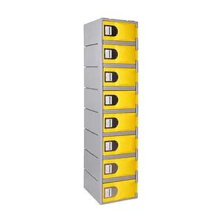 Heavy Duty Plastic Locker T-H385XXL/8: HD, strong HDPE, 8 Doors