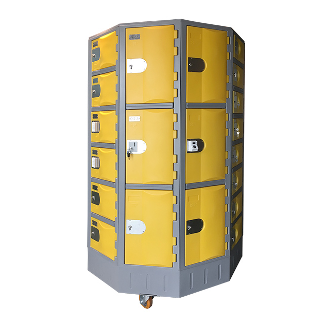 Heavy Duty Plastic Locker T-R385XXL/3: HDPE, Durable, Circular