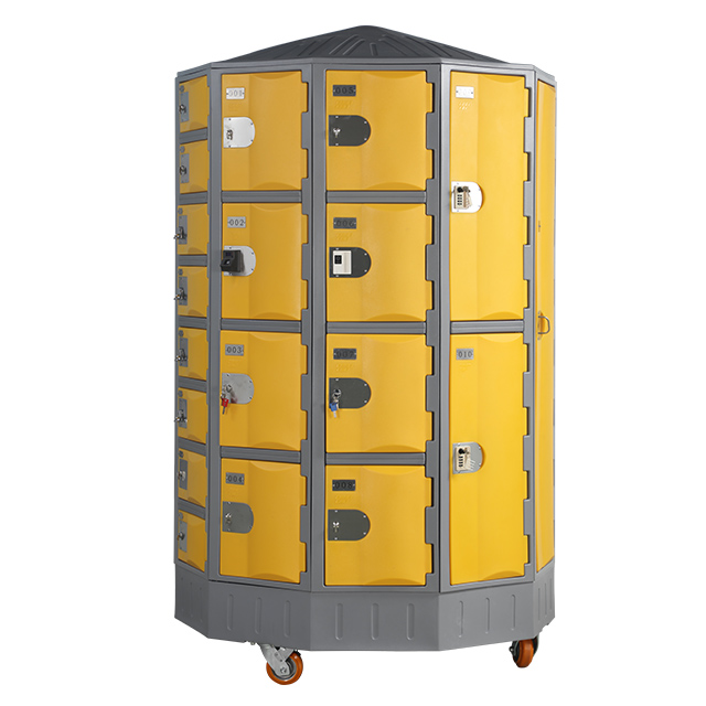 Heavy Duty Plastic Locker T-R385XXL/4: HDPE, Durable, Circular