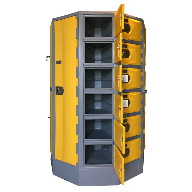 Heavy Duty Plastic Locker T-R385XXL/6: HDPE, Durable, Circular