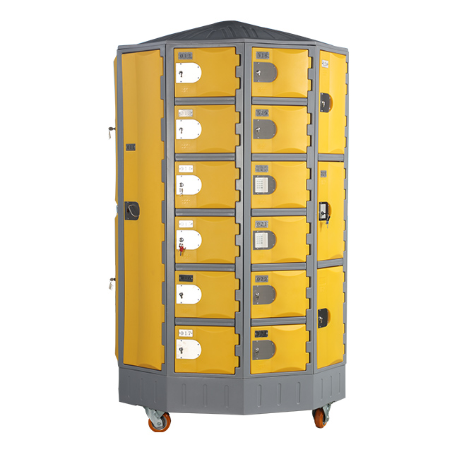 Heavy Duty Plastic Locker T-R385XXL/6: HDPE, Durable, Circular