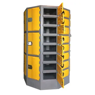 Heavy Duty Plastic Locker T-R385XXL/8: HDPE, Durable, Circular