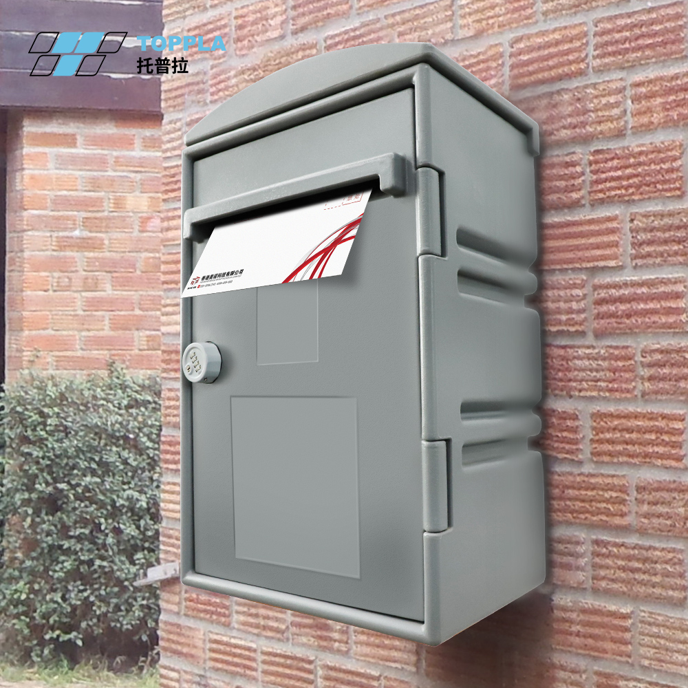 HDPE Mail Delivery Boxes, Wall-mounted Holes, Slanting Top