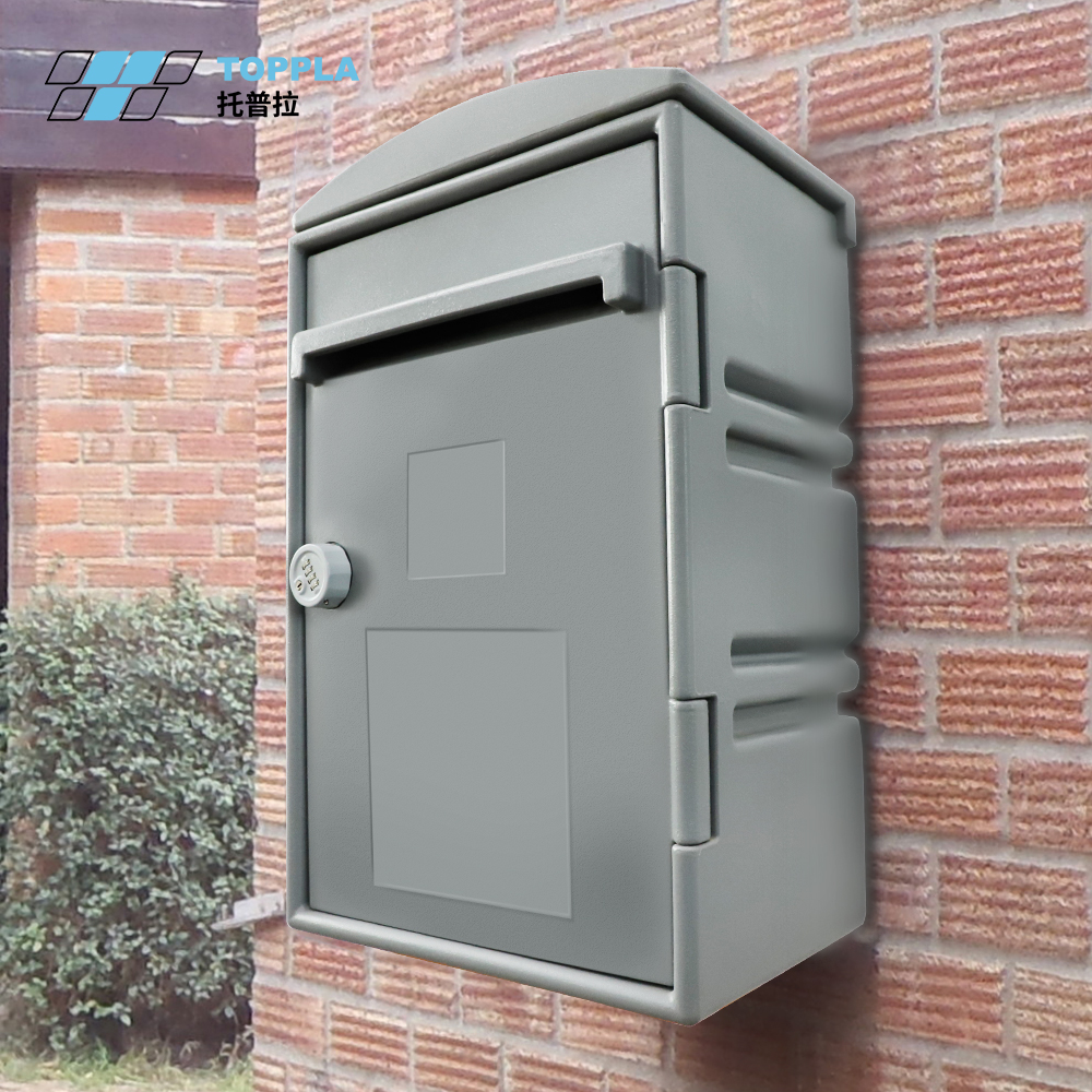 HDPE Mail Delivery Boxes, Wall-mounted Holes, Slanting Top
