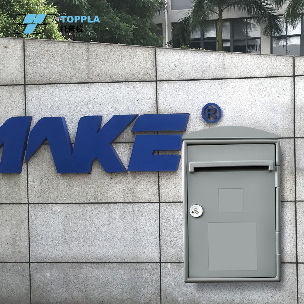 HDPE Mail Delivery Boxes, Wall-mounted Holes, Slanting Top
