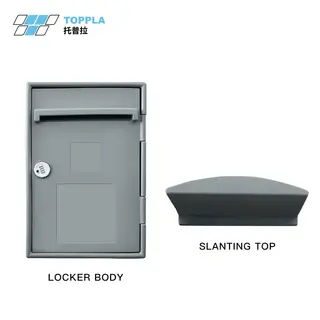 HDPE Mail Delivery Boxes, Wall-mounted Holes, Slanting Top