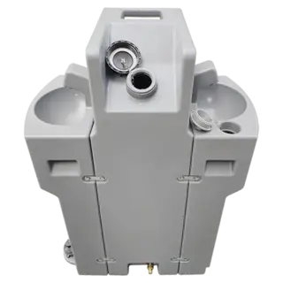 No Touch Mobile Hand Wash Station with Wheels for 2 Users