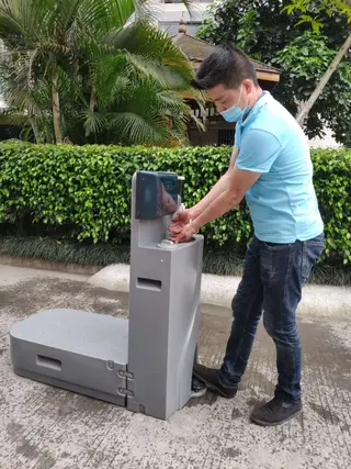 Foot Pump Portable Hand Wash Station, 66L Water Tank
