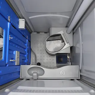Portable Flush Toilet Cubicle, HDPE Plastic