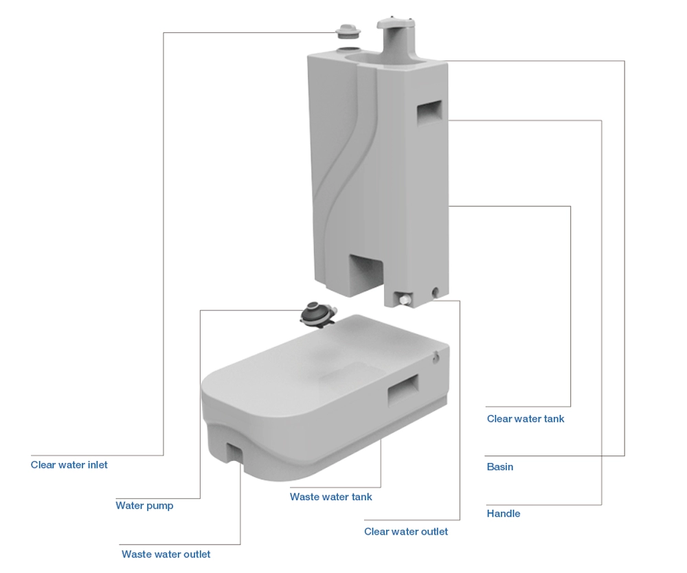 TPW-L01 Portable Hand Wash Station, Portable Construction Sink