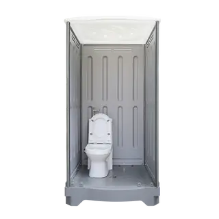 HDPE Plastic Portable Restroom, Ceramic Flushing Toilet
