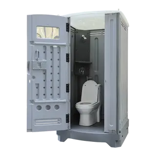 HDPE Plastic Portable Restroom, Ceramic Flushing Toilet
