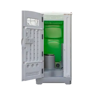 Portable Flush Toilet Cubicle, HDPE Plastic