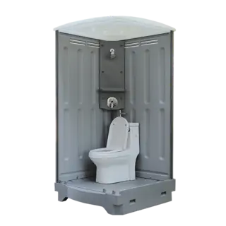 HDPE Plastic Portable Restroom, Ceramic Flushing Toilet