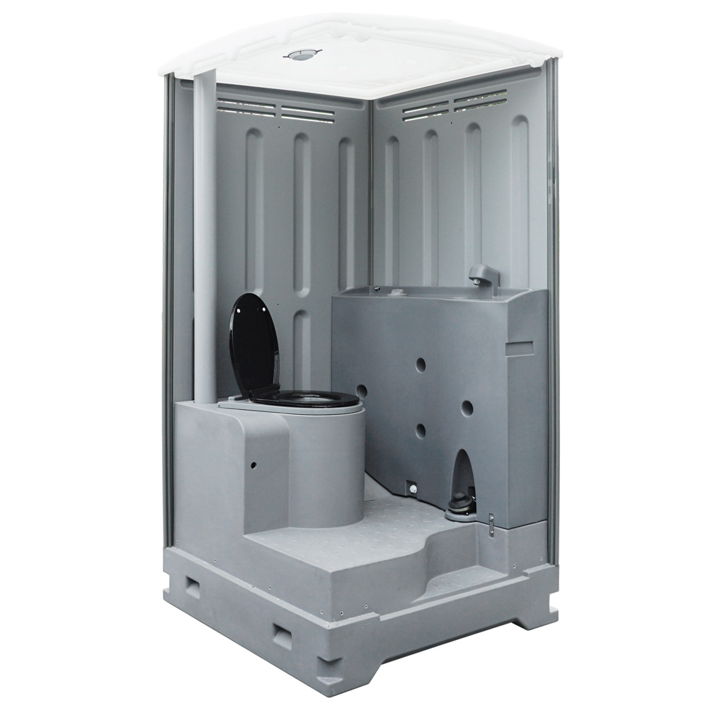 Portable Flush Toilet Cubicle, HDPE Plastic